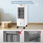 COSTWAY Catherine – Rafraîchisseur d’Air Mobile 3-en-1 2,8 L 60 W – Image 2