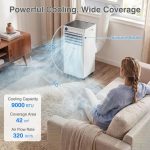 Costway Climatiseur Mobile 9000 BTU – Wi-Fi, Déshumidification – Image 2