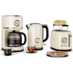 Klarstein Victoria – Set Petit-Déjeuner 3 Pièces Rétro Noir