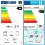 LG F-214-WT-8-PB – Lave-linge Séchant 12 kg Lavage / 10 kg Séchage AI DD – Image 4