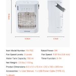 VEVOR Climatiseur Portable 4-en-1 – 700 ml, 3 Vitesses – Image 5