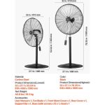 VEVOR – Ventilateur Industriel Sur Pied 688 mm 3 Vitesses – Image 2